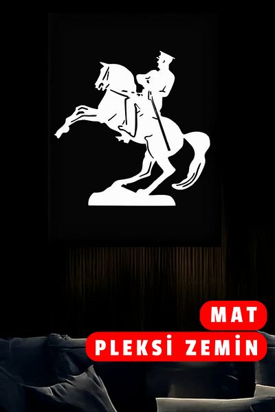 Angels Passion Ανακλαστική ζωγραφική τοίχου από πλεξιγκλάς σιλουέτα άλογο Ατατούρκ