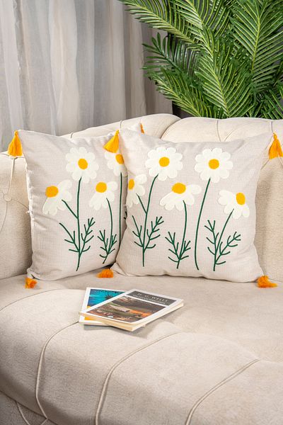 Bade Design 2-Piece Punch Throw Pillow, Decorative, Pillow Case Most Preferred (Linen Fabric) Book Gift