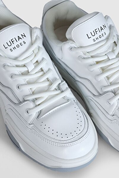 Lufian Hakiki Deri Bağcıklı Günlük Sneaker Beyaz Ayakkabı