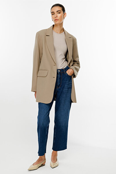 Hooopstore OVERSIZE BASIC BLAZER - MINK