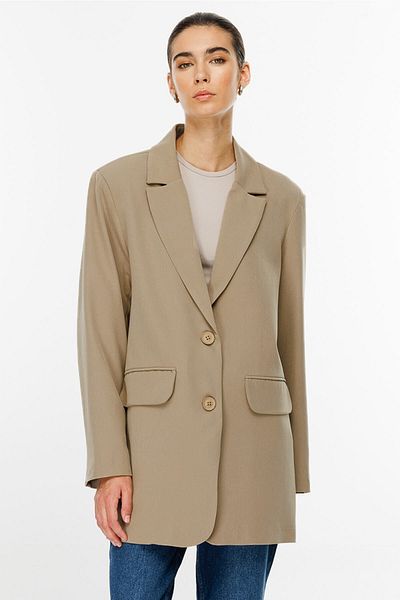 Hooopstore BLAZER DE BAZĂ OVERSIZE - VISON