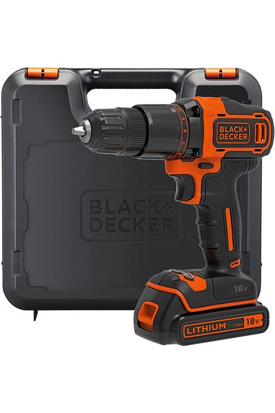 Black&Decker Black Decker Cordless Hammer Drill - 18 Volt - Black - Bcd7108-b5