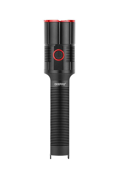 Geepas Flash Light With Power Bank, 20 Hrs Working Time, Type C Charging, Aircraft Aluminum Alloy Bo