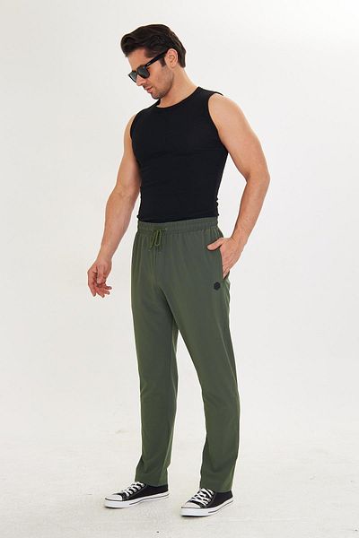 Marco Ferry Ανδρικό StretchFit εύκαμπτο παντελόνι φούτερ Khaki 2660-H