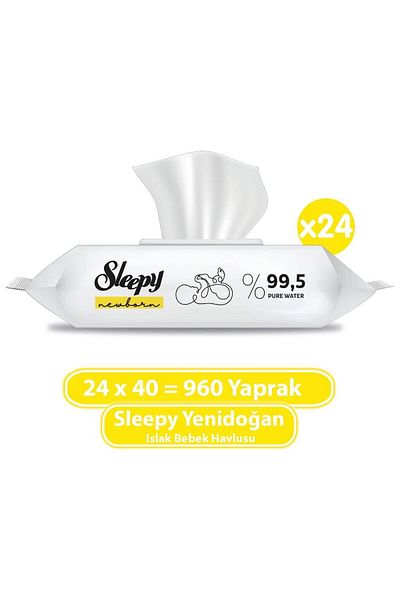 Sleepy Newborn Wet Baby Towel 24x40 (960 Sheets)