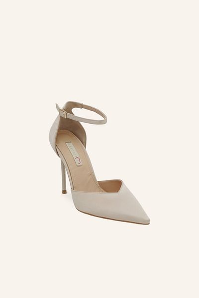 MARCATELLI Champagne Satin Elenor Heeled Shoes