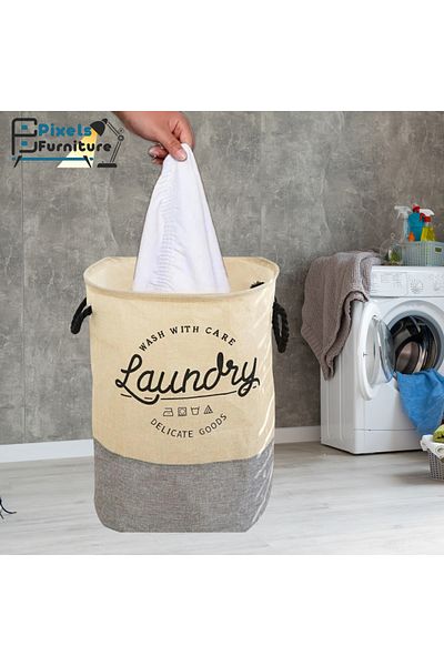 PixelsFurniture Pixel Furniture Multi-Purpose Foldable Fabric Laundry Basket