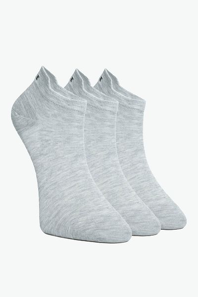 Buluş Organic 3-Piece Melange Gray Special Heel Technology Viscose Women's Booties Socks