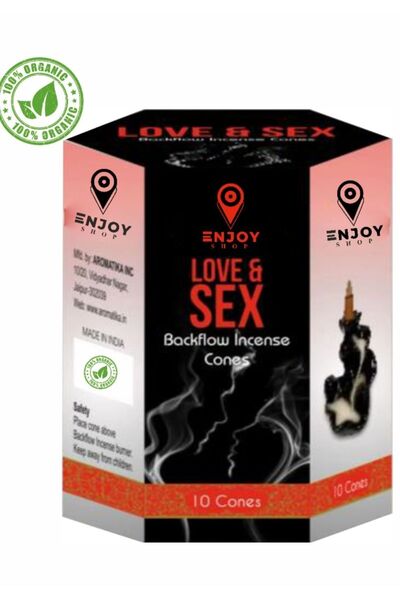 ENJOY SHOP Love Sex Afrodizyak Kokulu Geri Akışlı Tütsü Konikleri 10 Adet / Pcs Backflow Cones