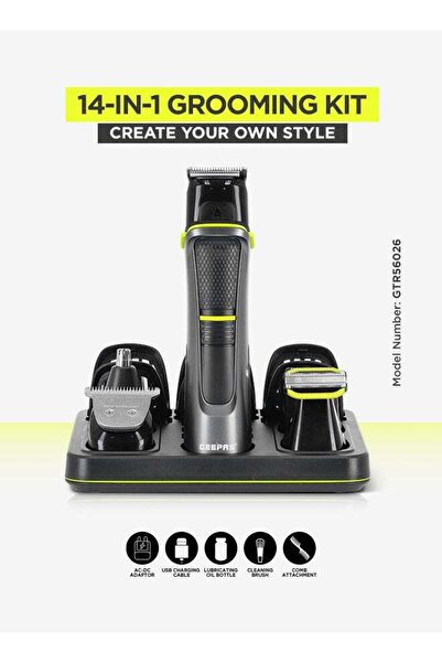 Geepas Geepas 14-in-1 Grooming Kit, Magnetic Suction Charging Mode, GTR56026