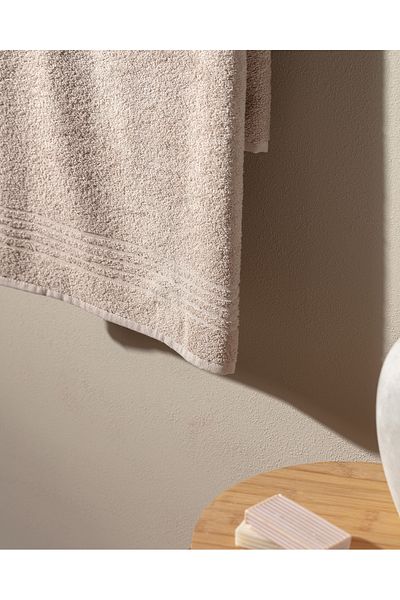 Madame Coco Derline Cotton Face Towel - Beige - 70X140 cm