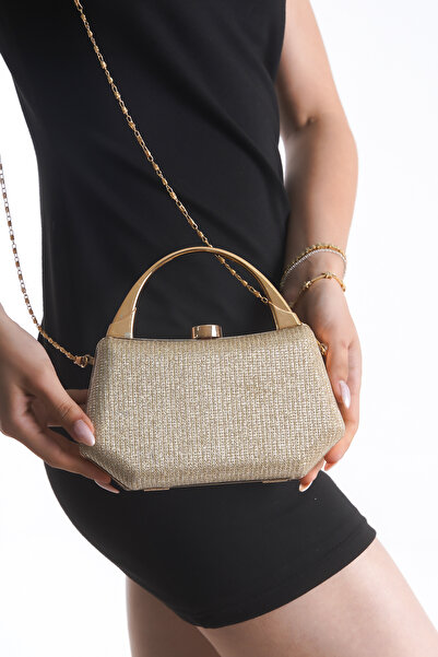 Gül Karatekin Geantă de rochie de seară din țesătură argintie importată pentr...