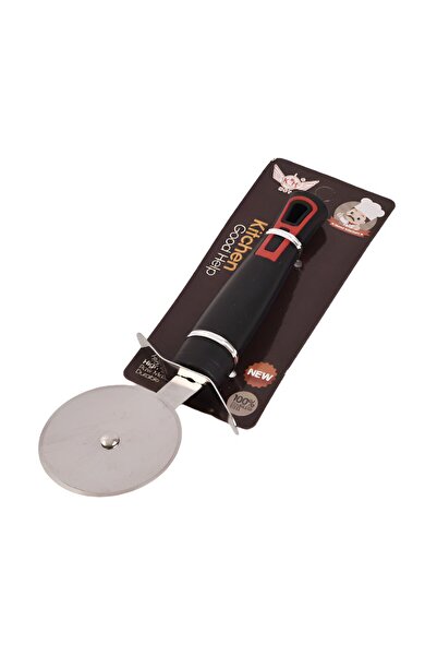 Happy family قطاعة بيتزا ستانلس ستيل بمقبض بلاستيك