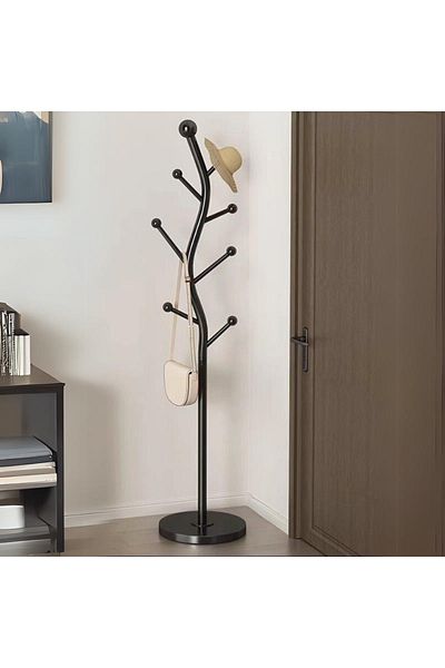 Viyogo Cuier pentru haine in forma de S, 7 carlige, otel carbon, 178 x 30 cm, negru