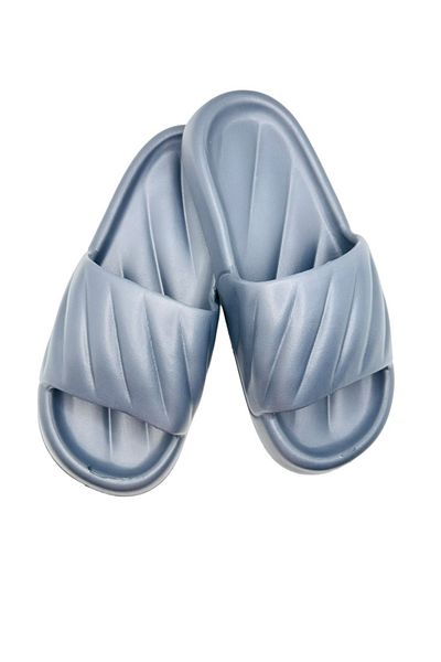 TECOS Men's Beach or Pool Slippers, ®, Grey, Size 40-41, 25.5 Centimeters