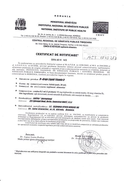 Calivita D-drops Vitamina D3 în Picături de Ficat de Cod pentru Adulți și Copii - Calivita