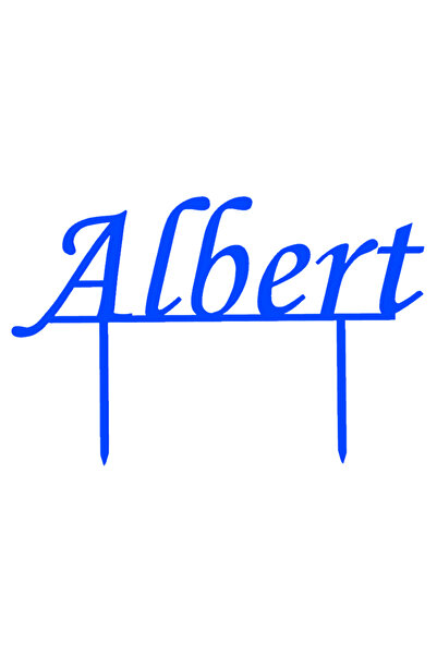 OEM Topper tort, "ALBERT", zi de nastere, aniversare 11,3 x 17,4 cm cm albastru