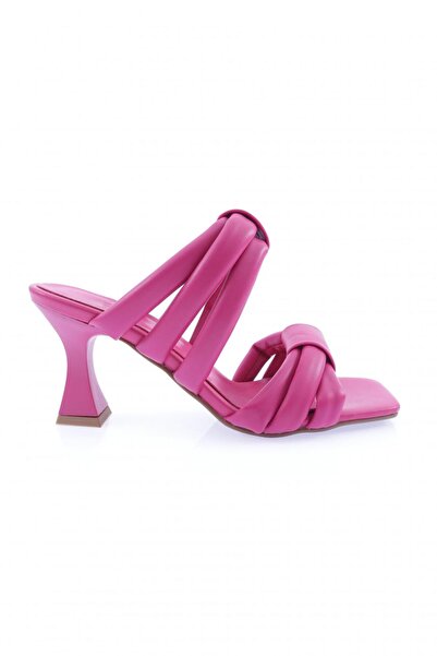 DGN 5045-23y Papuci cu toc tip calice pentru femei, fucsia