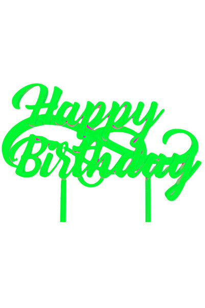 OEM Decoratiune "HAPPY BIRTHDAY" zi de nastere, 12,8 x 15 cm verde