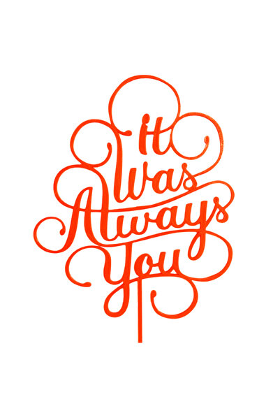 OEM Decoratiune topper tort, "IT WAS ALWAYS YOU" destinat sa fim impreuna, 18...