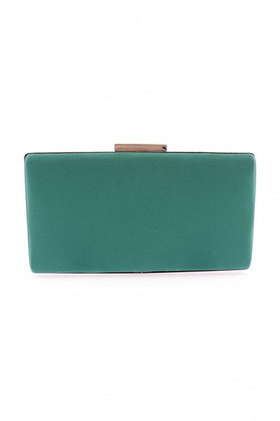 DGN Green Satin Women's Evening Dress Clutch Bag