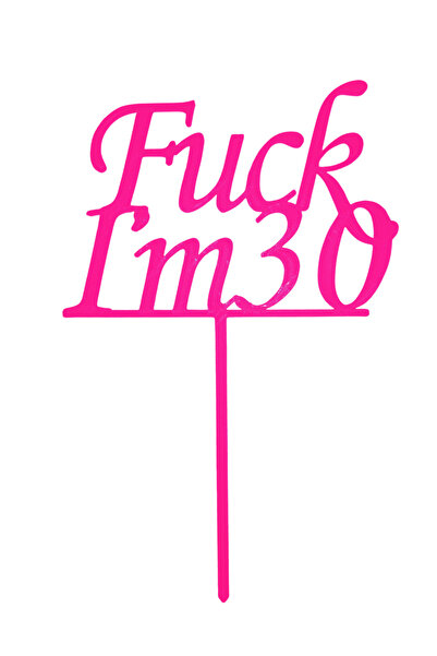 OEM Topper tort, "I'M 30", zi de nastere, aniversare 17,5 x 11,5 cm mov deschis