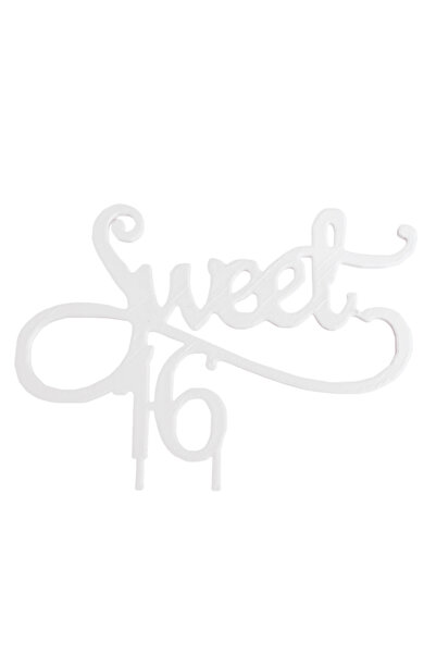 OEM Decoratiune tort, "SWEET 16", topper inflorirea frumoasei varste, 9, 7 x ...