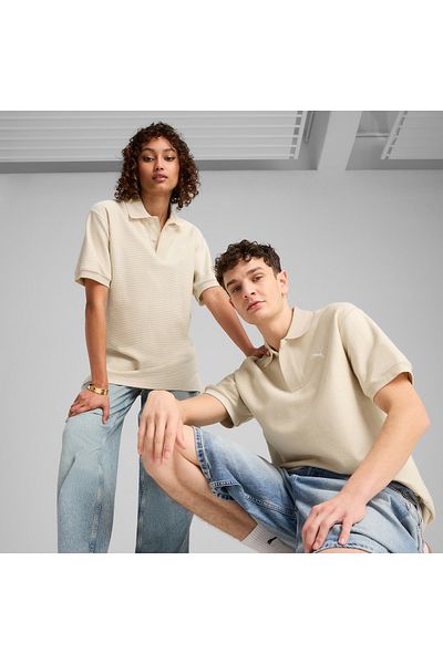 Puma Premium Ess Jacquard Men's Cream Polo