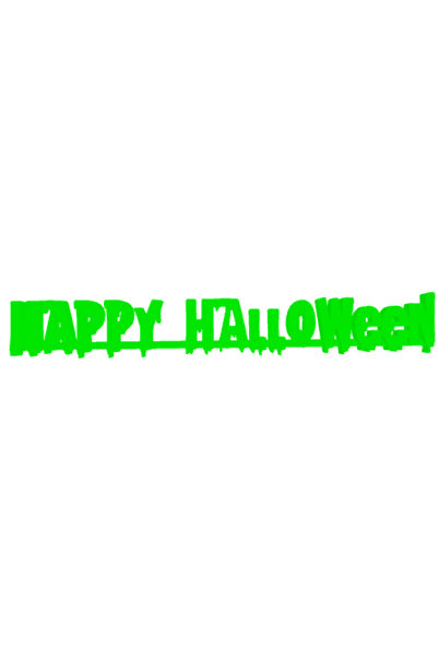 OEM Decoratiune "HAPPY HALOWEEN" dance of the spooky letters 19 x 3 cm verde