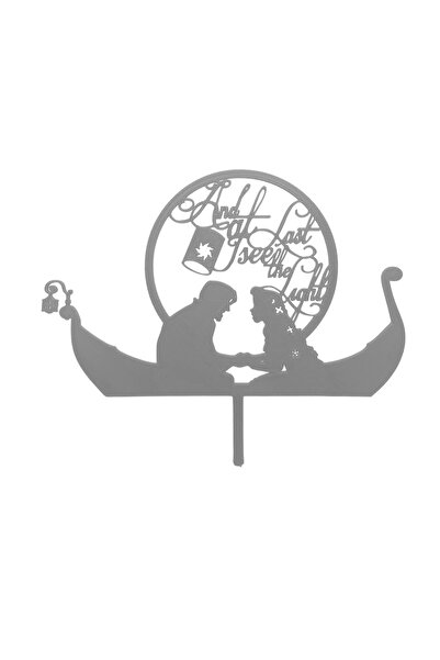 OEM Decoratiune topper tort, "AND AT LAST I SEE THE LIGHT", disney couple, 15...