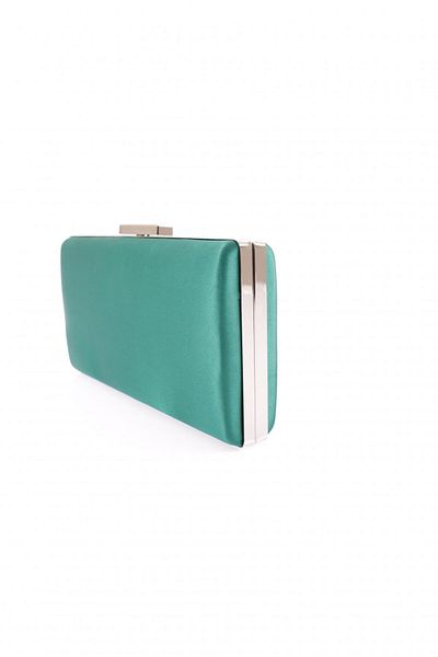 DGN Green Satin Women's Evening Dress Clutch Bag
