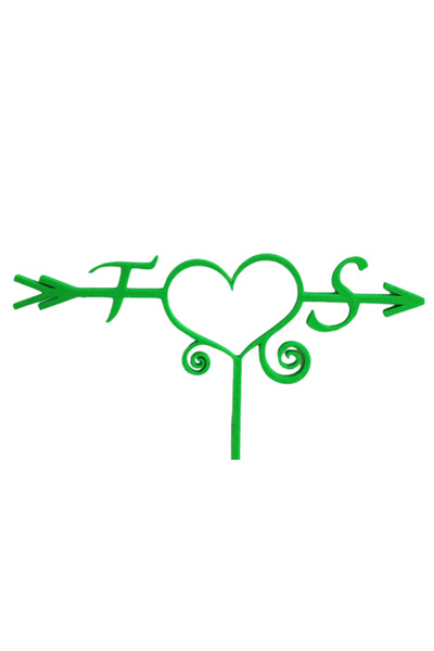 OEM Decoratiune topper tort, "INITIALE T SI S" unirea initialelor in iubire, ...