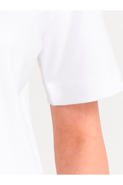 Dilvin 31763 Crew Neck T-Shirt-White