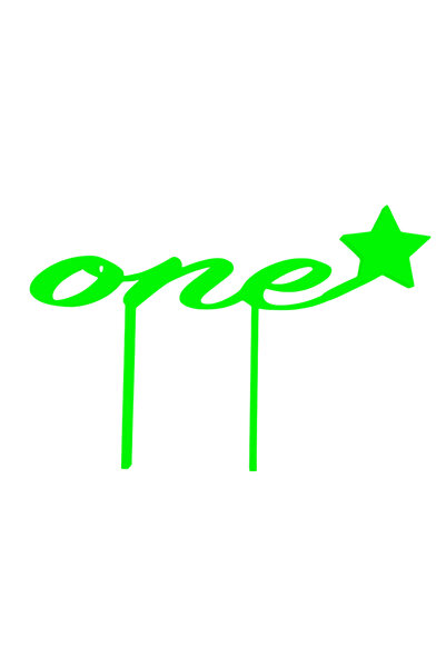 OEM Decoratiune tort, "ONE" topper one year of happiness, primul an de ferici...