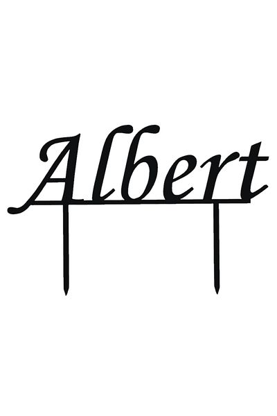 OEM Topper tort, "ALBERT", zi de nastere, aniversare 11,3 x 17,4 cm negru