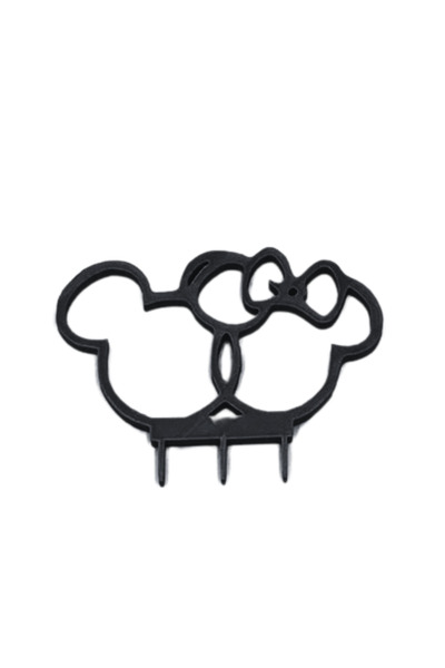 OEM Decoratiune topper tort copii, Mickey&Minnie, negru 11 x 15 cm