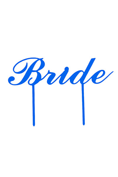 OEM Decoratiune topper tort "Bride", Albastru, 13 cm