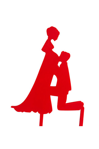 OEM Decoratiune topper tort, "MIRE SI MIREASA" bucurie in asteptare, 17 x 11,...