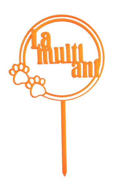 OEM Topper tort, "LA MULTI ANI", zi de nastere, aniversare 17, 5 x 10, 5 cm p...