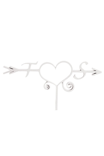 OEM Decoratiune topper tort, "INITIALE T SI S" unirea initialelor in iubire, ...