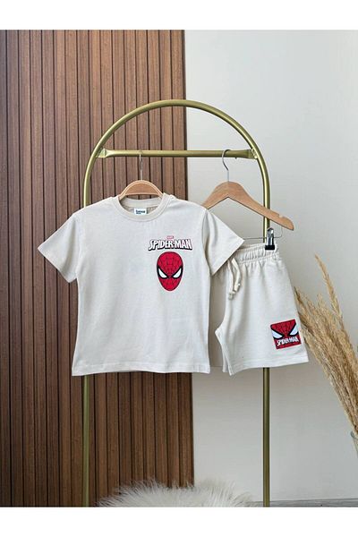 KidsSel New Season Boys Cotton Crew Neck Printed Tshirt and Shorts Bottom Top
