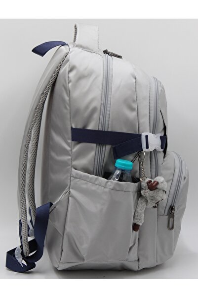 Bevitton Bvt-34500 Su Itici Kumaş Okul Çantası Gri-lacivert Okul Sırt Çantası