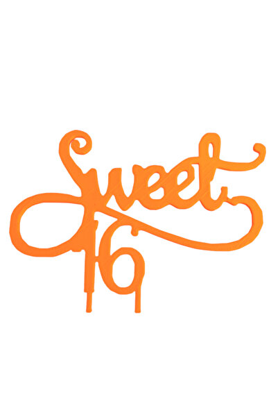 OEM Decoratiune tort, "SWEET 16", topper inflorirea frumoasei varste, 9, 7 x ...