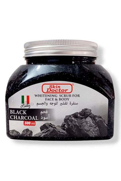 Skin Doctor SKIN DOCTOR Black Charcoal Whitening Scrub For Face And Body 500ml