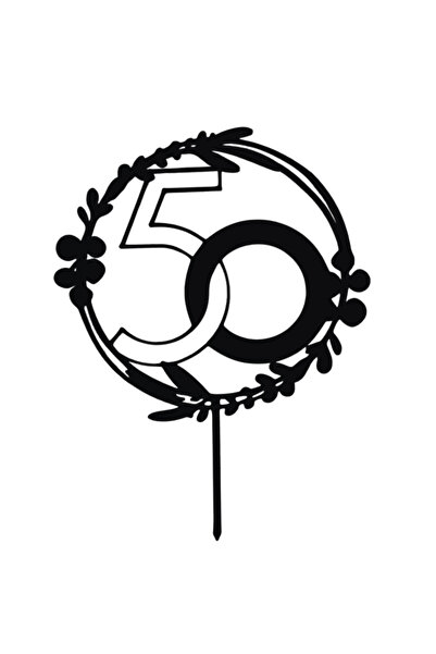 OEM Decoratiune tort, "50", topper cifra magica a maturitatii, 15 x 11, 5 cm ...