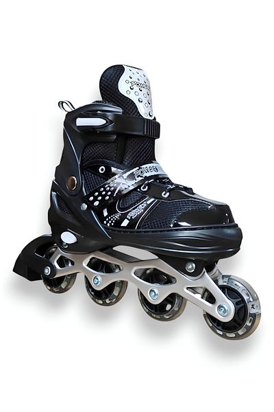 Brother Toys Number Adjustable Children's Skates with Lighted Bag 2+2 and 2+1+1 Roller Skates Pink Purple Black