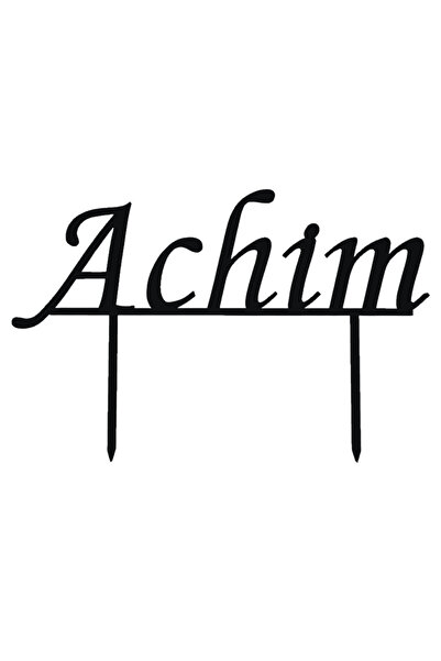 OEM Topper tort, "ACHIM", zi de nastere, aniversare 11,3 x 17,2 cm negru