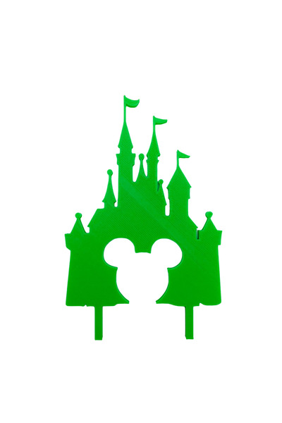 OEM Decoratiune topper tort "MINNIE MOUSE CASTLE", verde15.5 x 10 cm