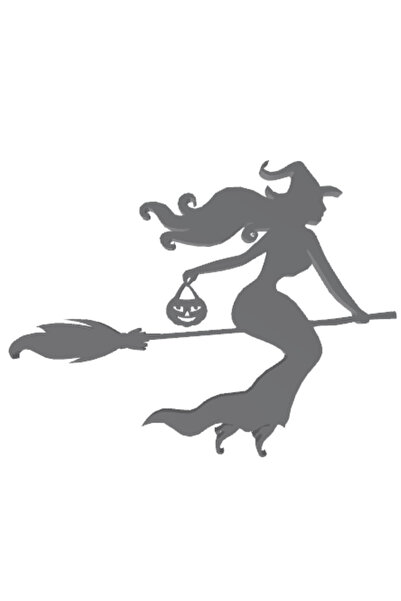 OEM Διακόσμηση "ΜΑΓΙΣΣΑ" ο χορός της μάγισσας 15 x 11 εκ. ασημί