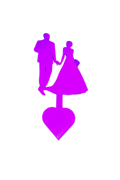 OEM Decoratiune topper tort, "MIRE SI MIREASA" decor pentru tortul de nunta, ...